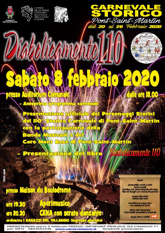 Locandina anteprima Carnevale Pont-Saint-Martin 2020