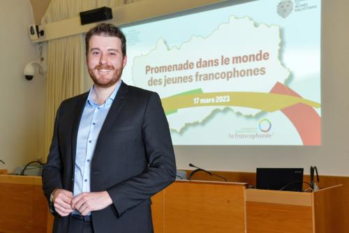 Federico Borre, co-portavoce del Parlement Francophone des Jeunes