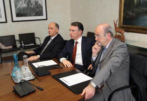 Il Presidente della Regione insieme ai Parlamentari Albert Lanièce e Rudi Marguerettaz