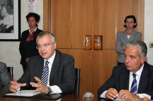 Il Presidente del Consiglio della Calabria, Francesco Talarico, insieme al Consigliere Luigi Fedele