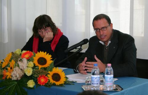 Il Presidente Ego Perron insieme a Ornella Badery (dirigente del Consiglio)