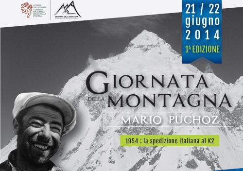 La locandina dell'evento dedicato all'alpinista Mario Puchoz