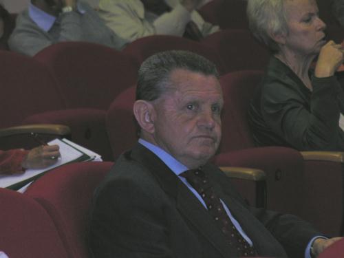 Osvaldo Ruffier, ex sindaco di Cogne, nel pubblico