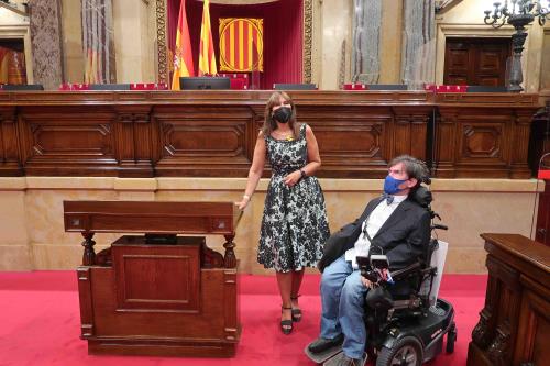 Au siège du Parlement catalan