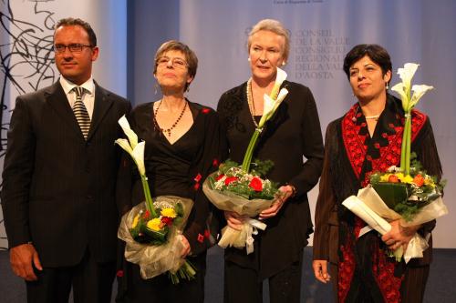 Les femmes de l'année 2007 avec le Président du Conseil et la Princesse Maria Gabriella di Savoia
