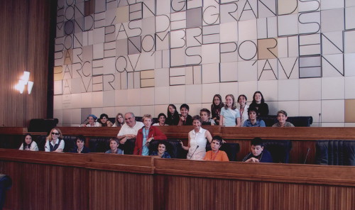 Foto di gruppo al termine della simulazione di voto