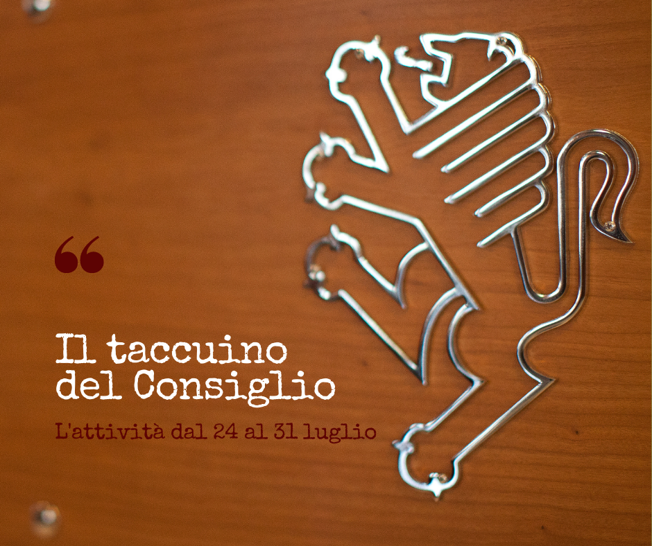Taccuino del Consiglio regionale