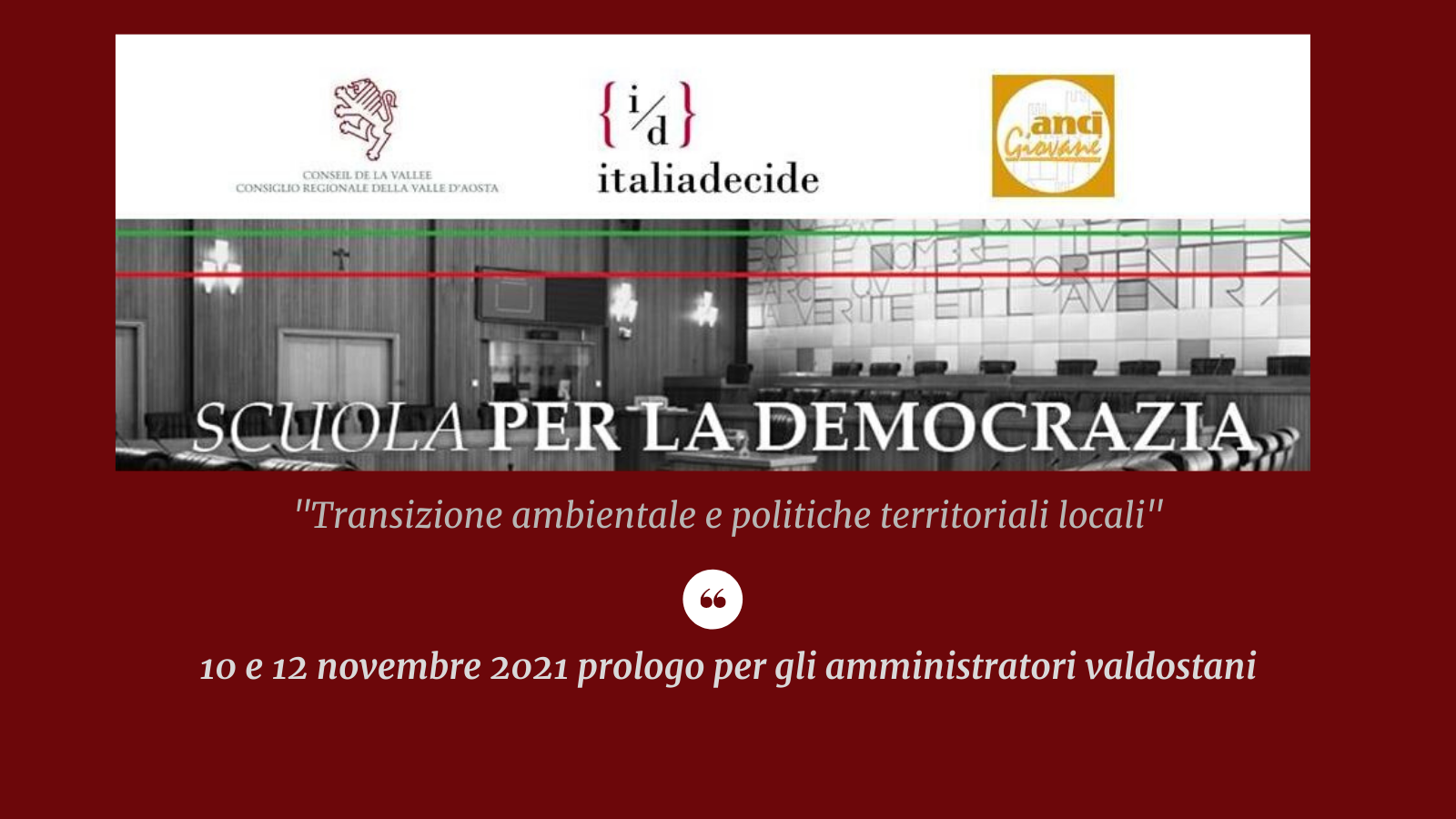 Scuola per la Democrazia: prologo per gli amministratori valdostani