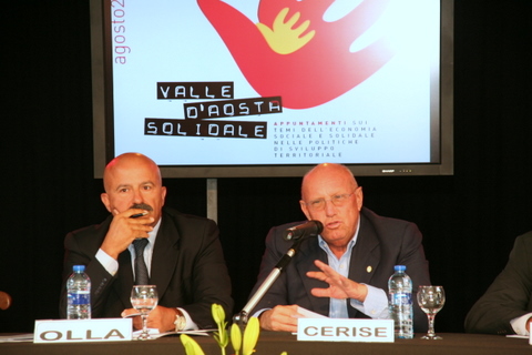 Presidente Cerise e Olla a Vda solidale