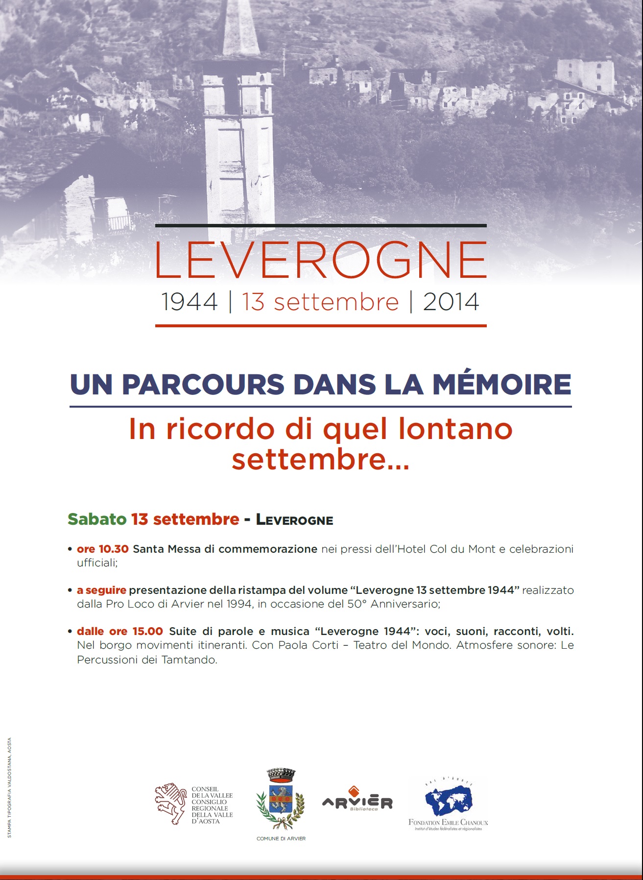 70° anniversario dell'eccidio di Leverogne 