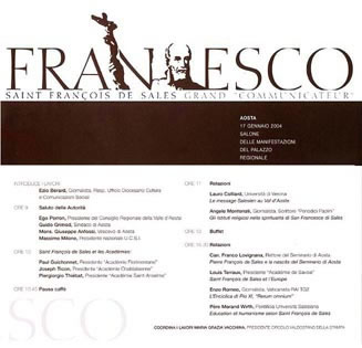 Convegno sul tema SAN FRANCESCO DI SALES Grande Comunicatore