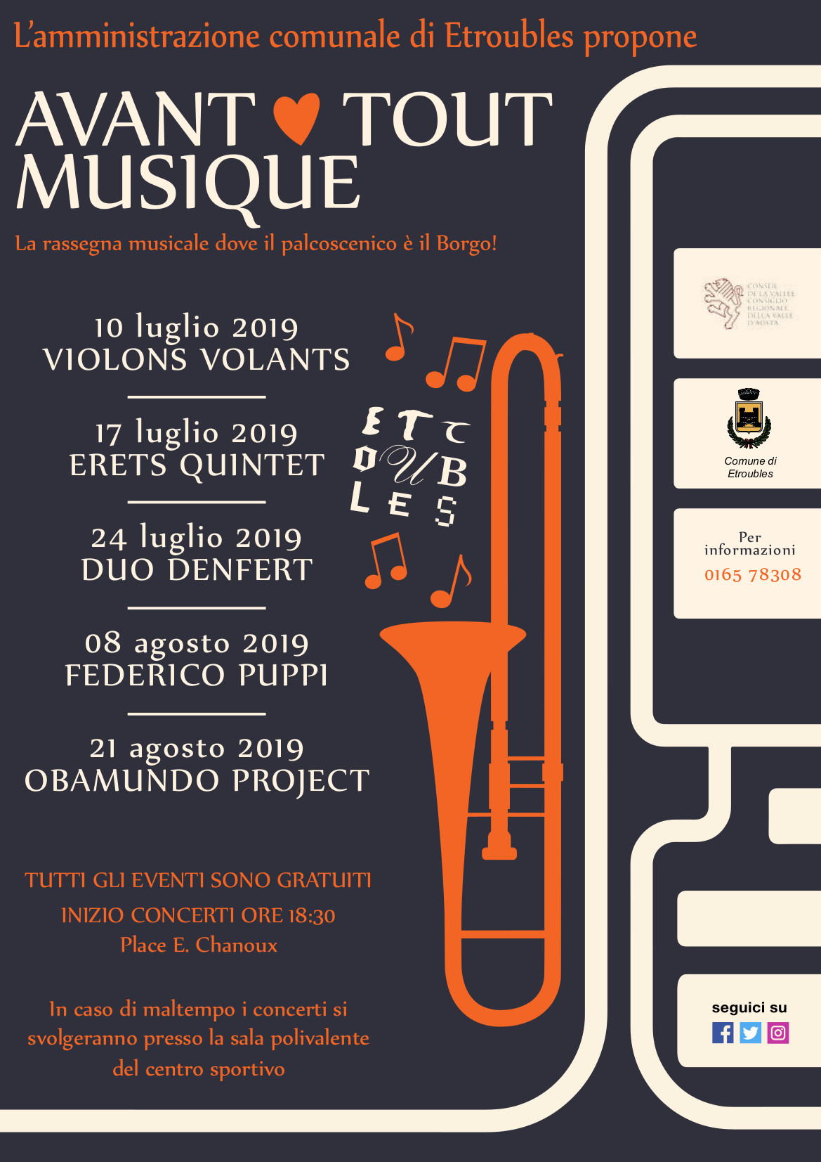Locandina Avant Tout Musique... 2019