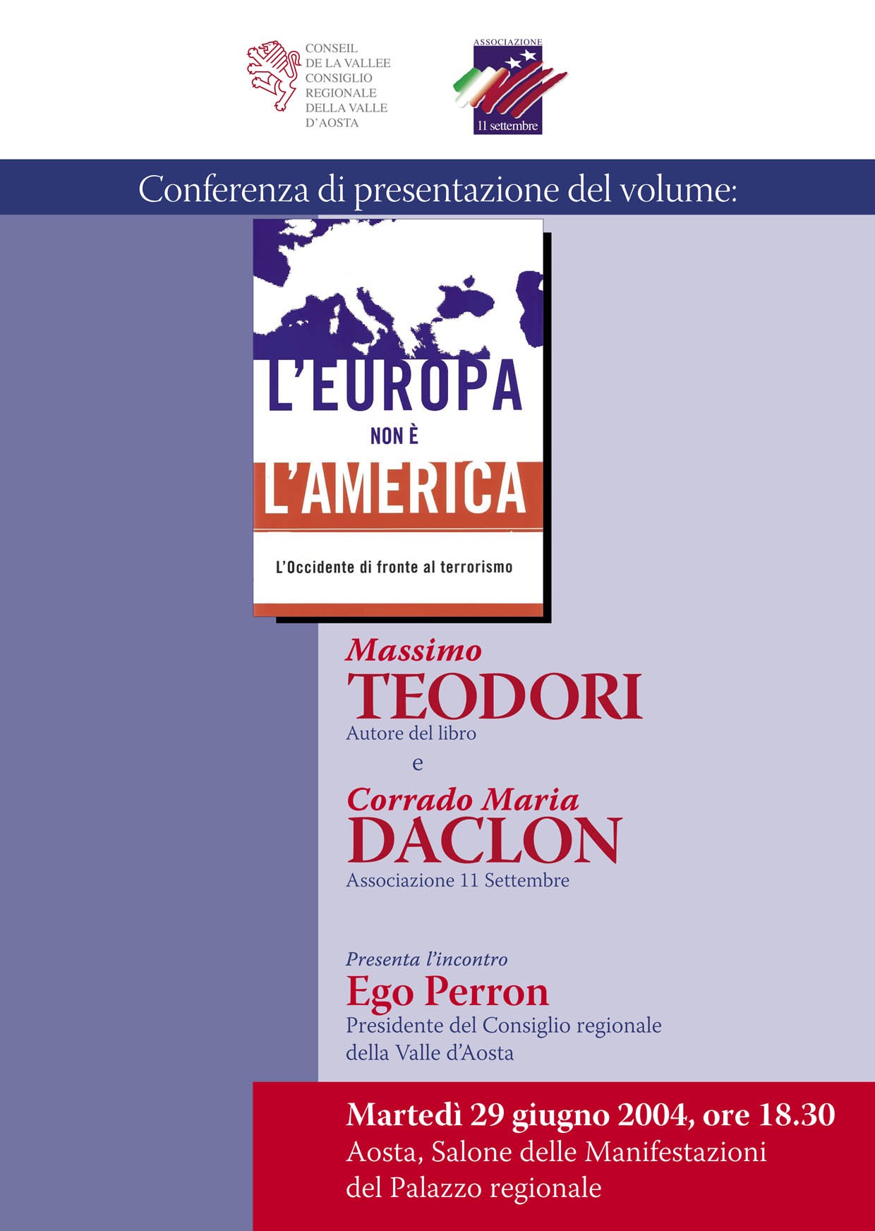 Presentazione del volume LEUROPA NON E LAMERICA LOccidente di fronte al terrorismo