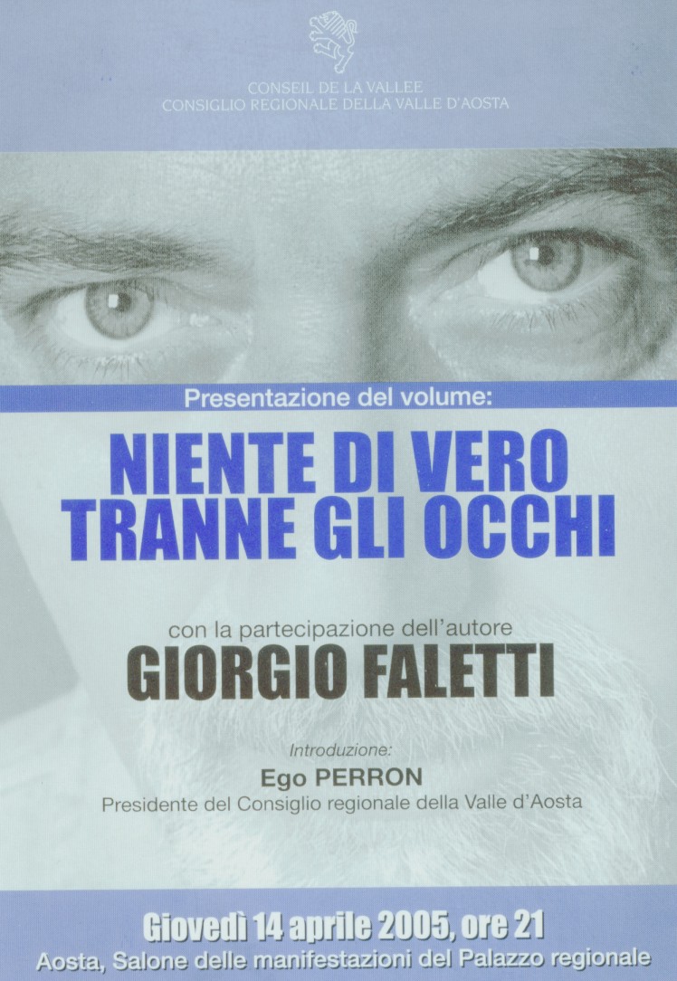 Presentazione del volume NIENTE DI VERO TRANNE GLI OCCHI