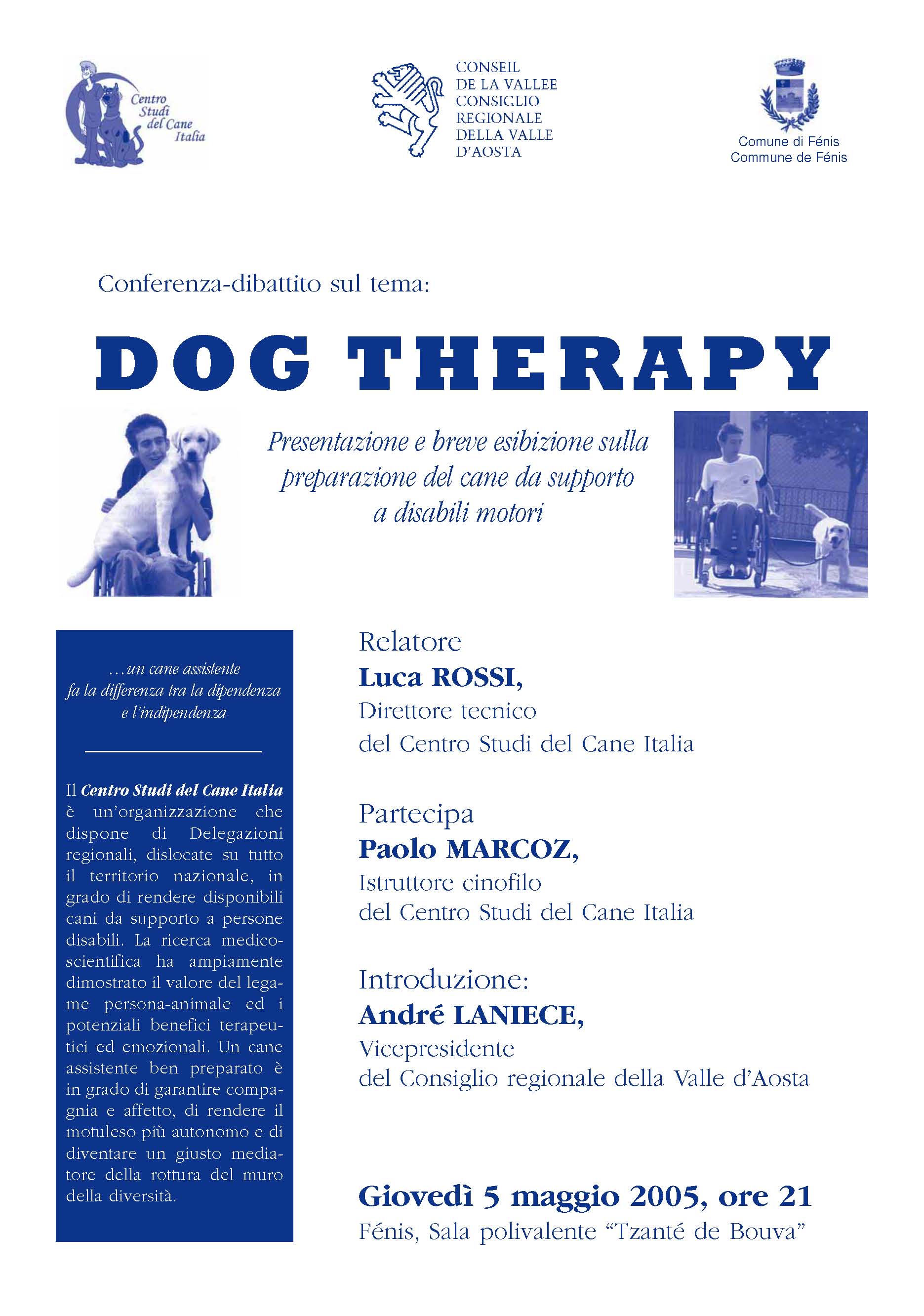 Conferenza-dibattito sul tema �DOG THERAPY�