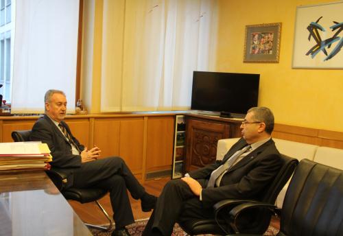 L'incontro tra il Presidente del Consiglio, Andrea Rosset, e il Difensore civico, Enrico Formento Dojot