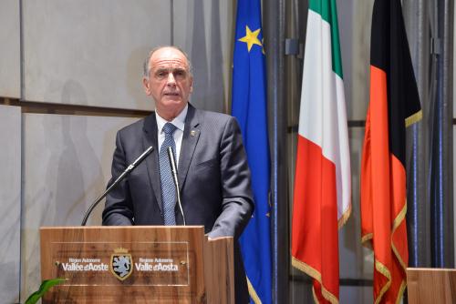 Il discorso del Presidente della Regione, Augusto Rollandin