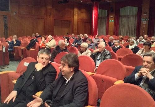 Monsignor Franco Lovignana e il Consigliere André Lanièce in platea