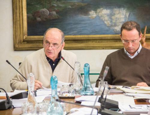 Il Presidente Augusto Rollandin con l'Assessore Ego Perron