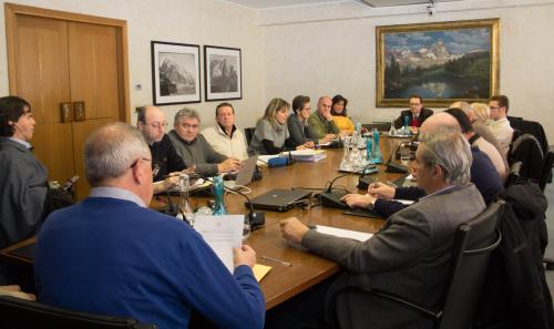 Le Commissioni presiedute dai Consiglieri Leonardo La Torre e Giuseppe Isabellon. Nella foto, anche il Presidente di CVA, Riccardo Trisoldi