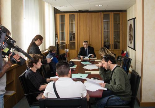 L'incontro con i giornalisti