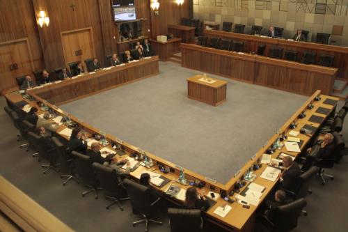 L'Aula consiliare durante l'incontro