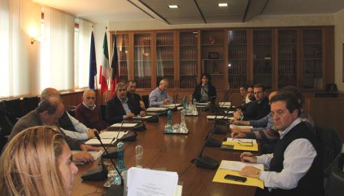 Il Consigliere Alberto Bertin presiede la riunione