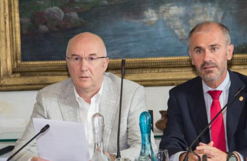 Il Presidente Pierluigi Marquis e l'Assessore Albert Chatrian