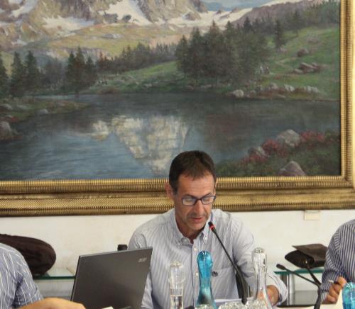 L'Assessore al turismo, sport, commercio e trasporti, Claudio Restano