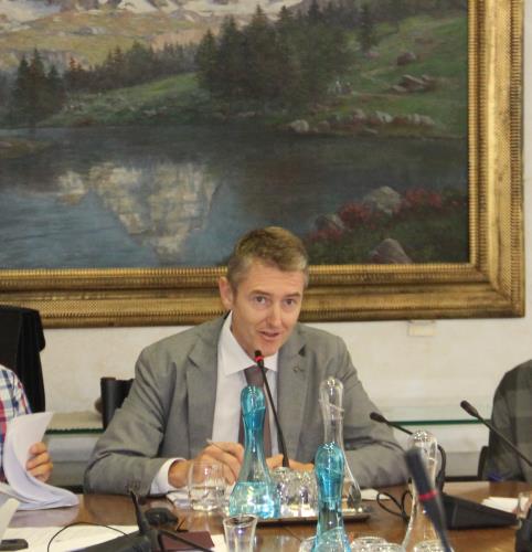 L'Assessore alle attività produttive, energia, politiche del lavoro e ambiente, Fabrizio Roscio