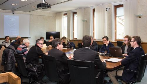 Un momento della conferenza stampa