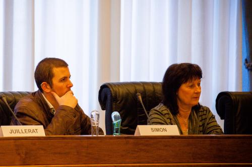 I deputati del Parlement du Jura Thierry Simon e Françoise Cattin