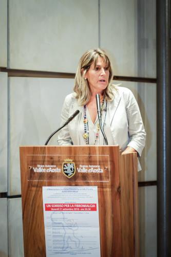 L'Assessore regionale alla Sanità, salute, politiche sociali e formazione, Chantal Certan