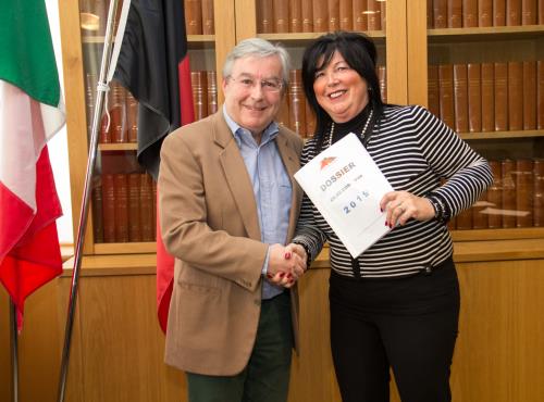 Il nuovo Presidente CORECOM, Pierpaolo Civelli, e la Presidente uscente Enrica Ferri