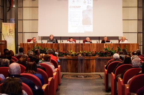 I relatori (da sinistra Umberto Druschovic, Enrico Romanzi, Enrichetta Jorrioz, Pino Bettoni, Danilo Marco, Adriana Viérin)