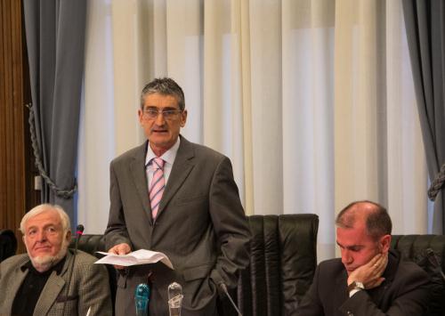 Il primo intervento in aula