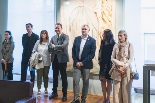 Durante la visita all'esposizione