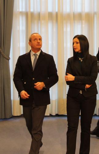 I Presidenti Mario Pietracupa e Emily Rini nell'aula consiliare