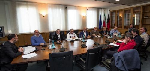 Audizione del Responsabile dell'area giuridica della Società Cooperativa E.R.I.C.A., Dott. Umberto Gianolo (primo da sinistra)
