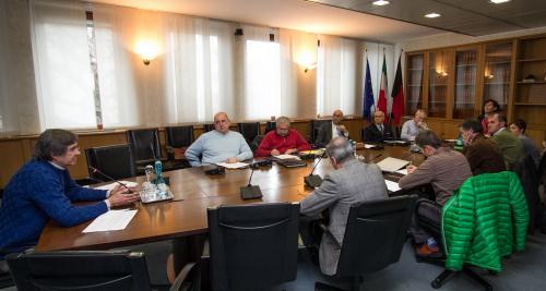 Audizione del Direttore generale dell'ARPA della Valle d'Aosta Gino Agnesod (primo da sinistra)