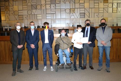 Foto di gruppo con l'Ufficio di Presidenza del Consiglio