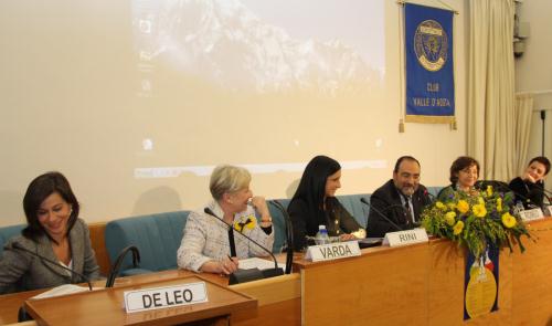 I relatori prima dell'inizio della conferenza