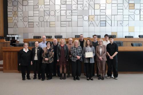 Remise de la bourse pour la formation francophone