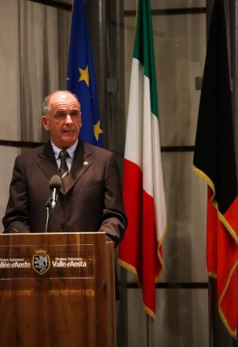 Il Presidente della Regione, Augusto Rollandin