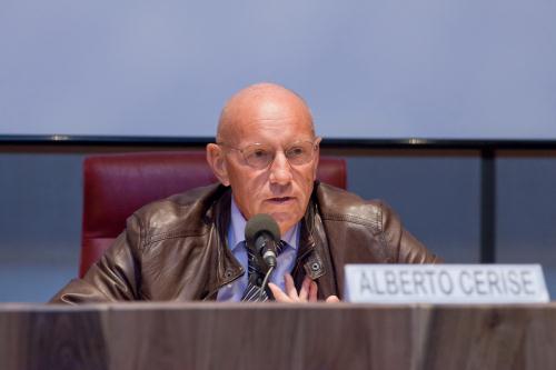 Il Presidente Alberto Cerise introduce la serata