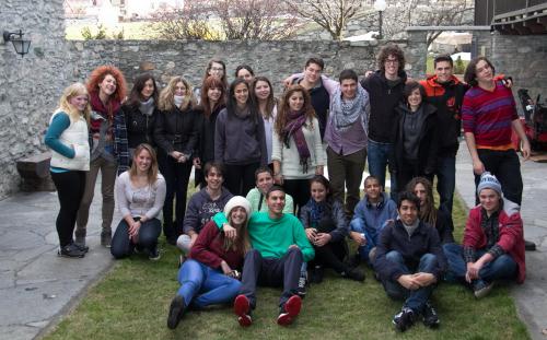 I ragazzi durante il loro soggiorno in Valle d'Aosta