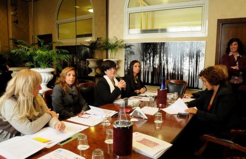 Un momento della riunione preliminare all'apertura dei lavori