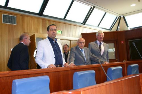 Il Presidente Alberto Cerise (al centro) durante la visita