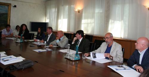 I relatori durante la presentazione