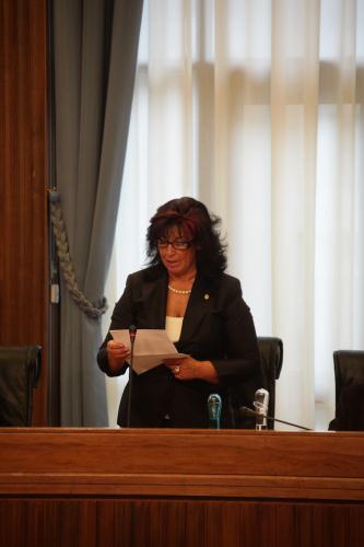 L'intervento del capogruppo Carmela Fontana (Partito Democratico)
